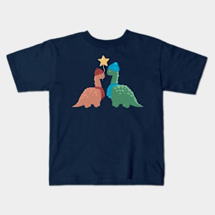 Christmas Dinos Kids T-Shirt